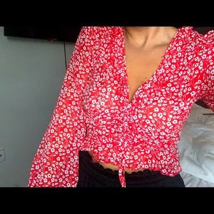 Red blouse